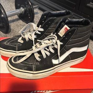 Vans  High-Top Sneakers - Black and White